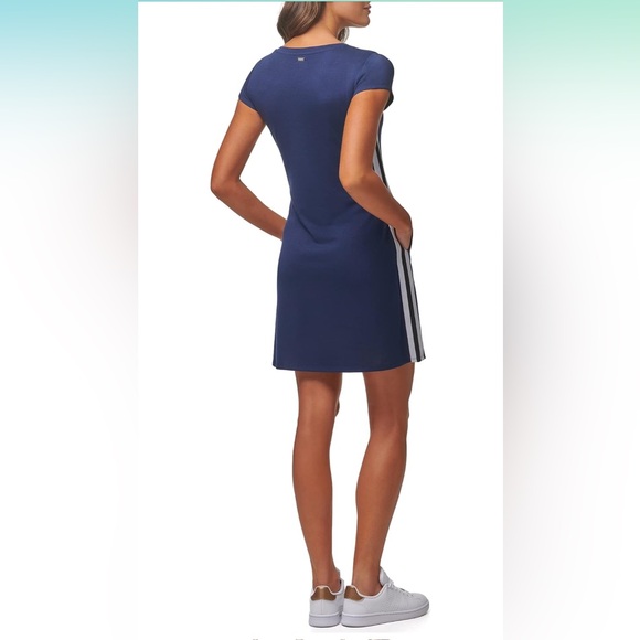 Marc New York Performance Women's Performance Relaxed Fit V-Neck T-Shirt Dress - Picture 3 of 8